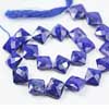 Beads, Lapis (natural), 8-11mm hand-cut Faceted Square, , A grade, Mohs hardness 5-6. Sold per 10 Inches strand Royal Blue color beads. Lapis lazuli is a deep blue with a touch of purple and flecks of iron pyrite. Lapis consists of Lapis (blue, calcite (white streaks) and silver flakes of pyrite. Deep blue color gemstones are of best kind. 